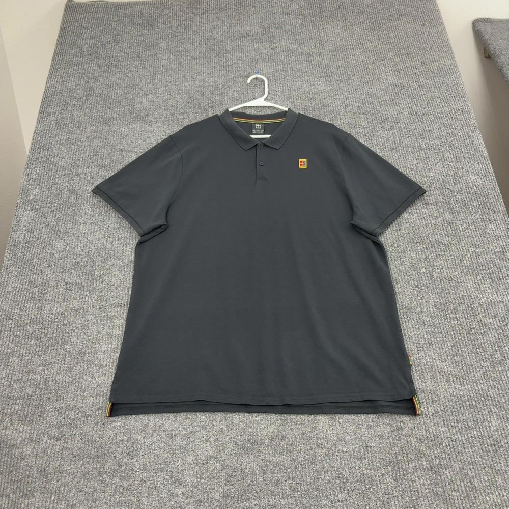 Nike Polo Shirt Mens XXL Black Cotton Court Logo Short Sleeve Athletic Sport